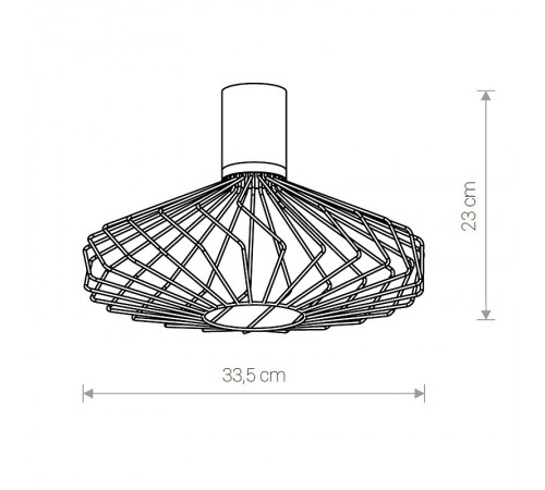 Плафон металлический Nowodvorski 8588 Cameleon Pico C BL/G