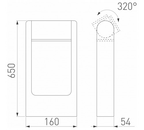 Наземный высокий светильник Arlight 029436(1) Frame rotary