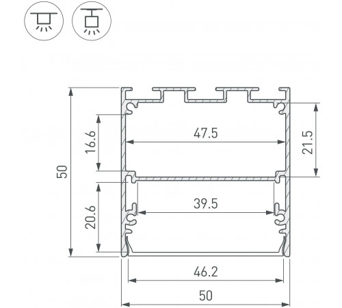 Профиль накладной Arlight 041644 SL-LINE