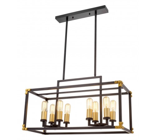 Подвесной светильник LUMINA DECO LDP 1140-8 BK+MD Waldorf