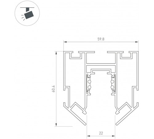 Трек встраиваемый Arlight 046702 MAG-ORIENT