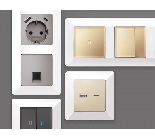 Рамка на 3 поста Ambrella Volt AF110103 Line