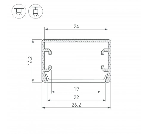Профиль накладной Arlight 044807 PLS-LOCK
