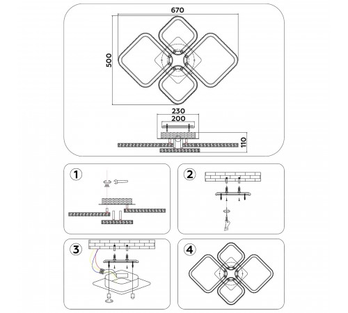 Потолочная люстра Ambrella Light FA9541 FA
