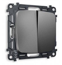 Выключатель двухклавишный без рамки Ambrella Volt MO653010 Quant