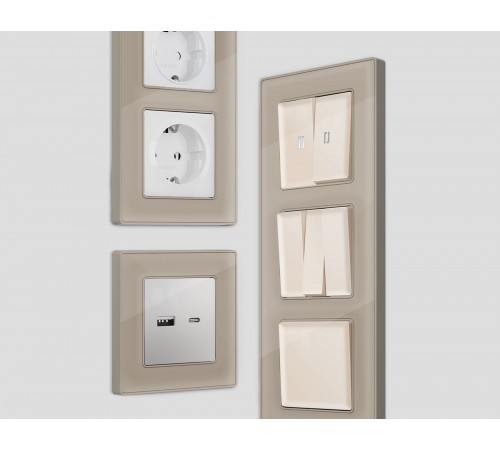 Рамка на 2 поста Ambrella Volt AF580362 Arctic