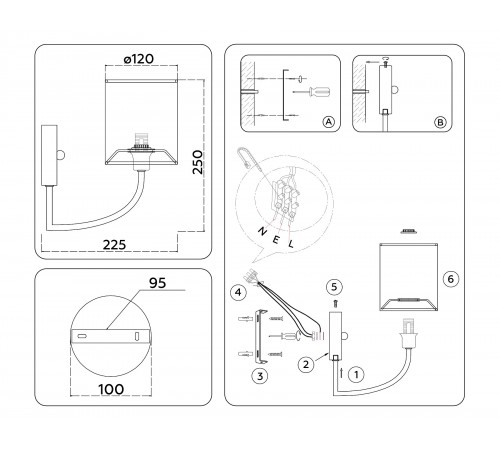 Бра Ambrella Light LH71275 HIGH LIGHT