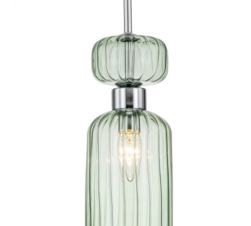 Подвесной светильник Escada 1141/1S Chrome/Green Gloss