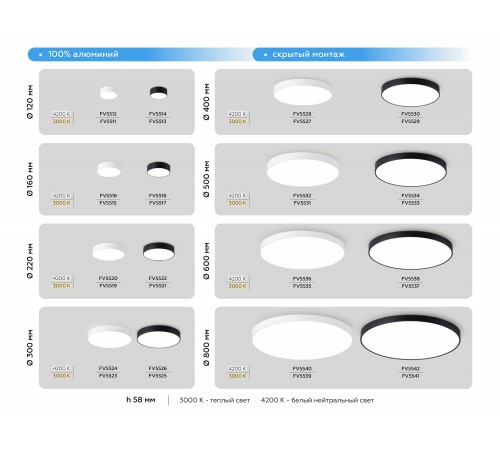 Накладной светильник Ambrella Light FV5535 FV