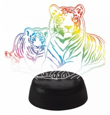 Зверь декоративный ULI-M508 RGB/3AA TIGER FAMILY/BLACK UL-00008403