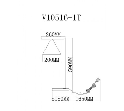 Настольная лампа декоративная Moderli V10516-1T Omaha