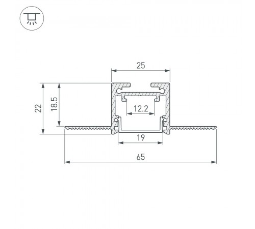 Профиль встраиваемый Arlight 039071 SL-LINIA