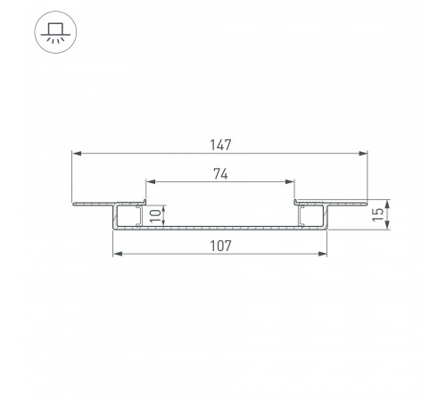Профиль встраиваемый Arlight 039946 ARH-FANTOM