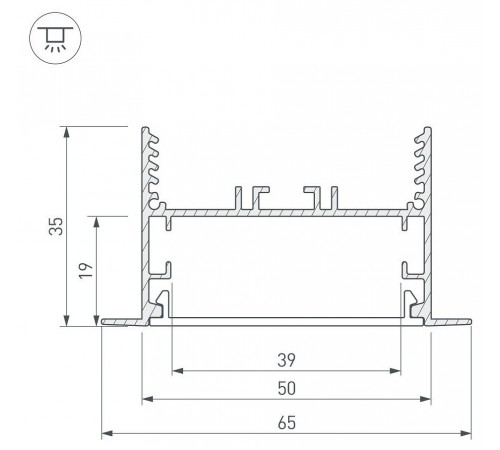 Соединитель угловой T-образный накладной Arlight 030128 S-LUX