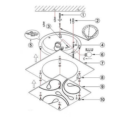 Накладной светильник Globo 40412 Ayana