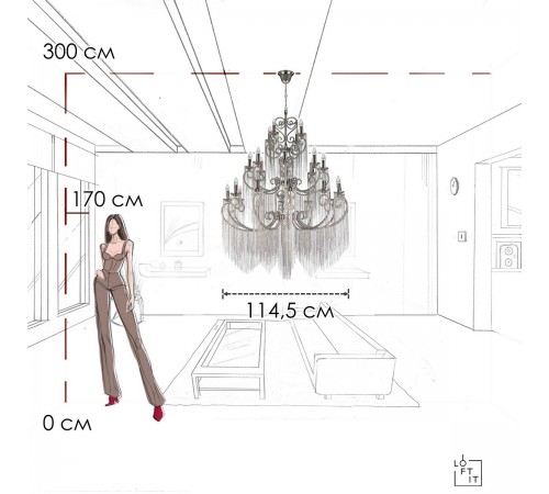 Подвесная люстра Loft it 10405/24 Wonderland