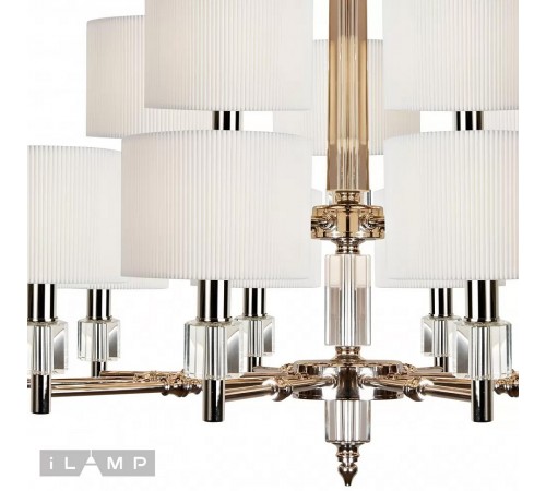 Подвесная люстра iLamp P2404-10+5 Nickel Alexa