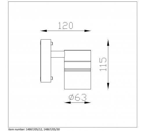 Светильник на штанге Lucide 14867/05/12 Arne-Led