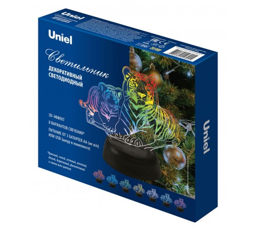 Зверь декоративный ULI-M508 RGB/3AA TIGER FAMILY/BLACK UL-00008403