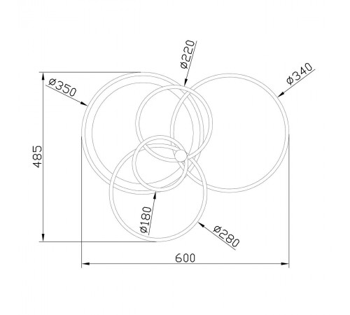 Люстра на штанге Escada 10213/4LED BL White Contour