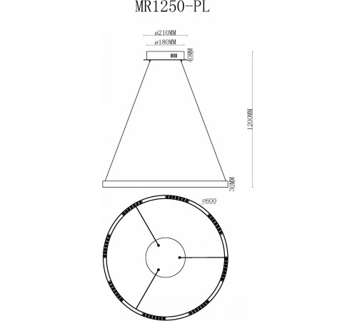 Подвесной светильник MyFar MR1250-PL Lucas
