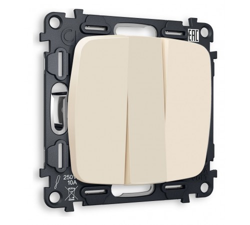 Выключатель трехклавишный без рамки Ambrella Volt MO325010 Quant