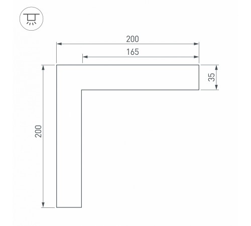 Соединитель угловой L-образный накладной Arlight 030114 S-LUX