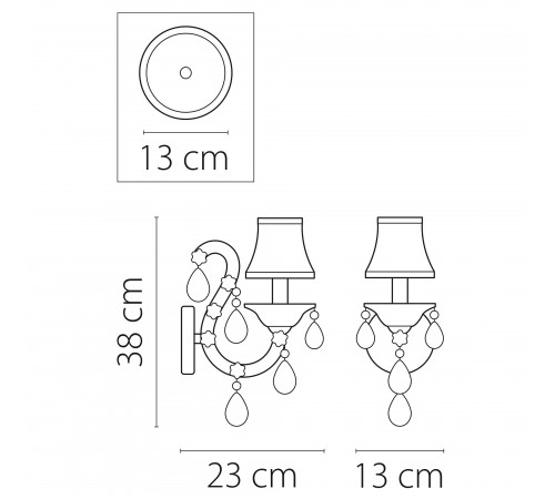 Бра Osgona 726611 Princia