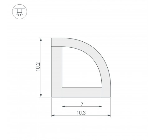 Профиль Arlight 023301 WPH-KANT-H10-2000 OPAL