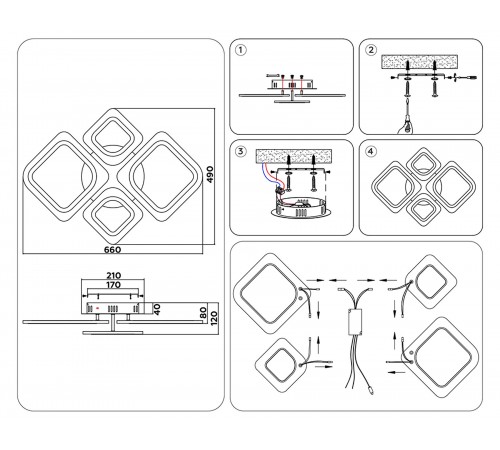 Потолочная люстра Ambrella Light FA4382 FA