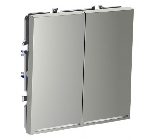 Выключатель проходной двухклавишный с подсветкой без рамки Voltum VLS020405 S70