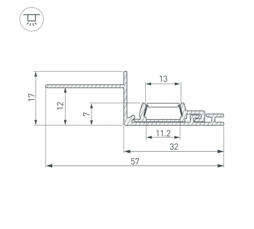 Профиль накладной Arlight 023783 Pak-Edge-Slim