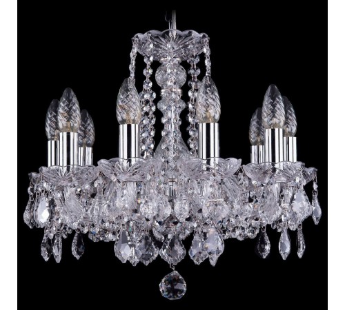 Подвесная люстра Bohemia Ivele Crystal 1402/10/141/Ni/Leafs 1402