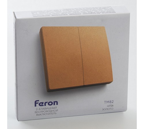 Выключатель беспроводной двухклавишный Feron 41726 Tm 82