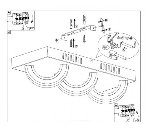 Накладной светильник Globo 67062-3 Mangue