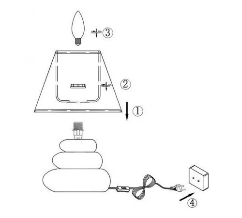 Настольная лампа декоративная Globo 21686 Travis