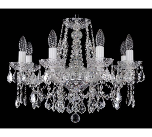 Подвесная люстра Bohemia Ivele Crystal 1413/8/200/Ni/Leafs 1413