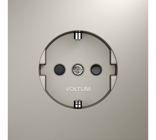 Розетка с заземлением и со шторкой, без рамки Voltum VLS040203 S70