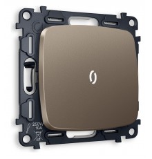 Выключатель одноклавишный с подсветкой без рамки Ambrella Volt MO632015 Quant