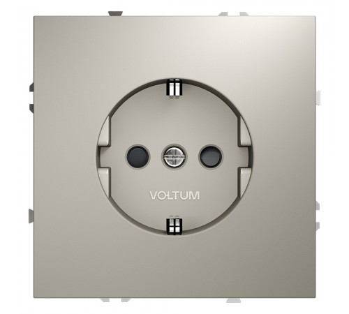 Розетка с заземлением и со шторкой, без рамки Voltum VLS040203 S70