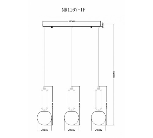 Подвесной светильник MyFar MR1167-1P Pierre