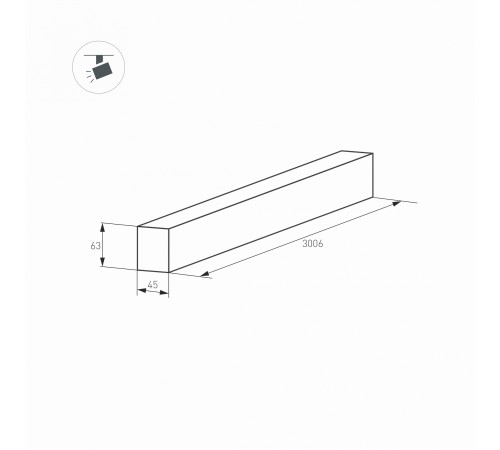 Трек накладной Arlight 028071(1) MAG-45