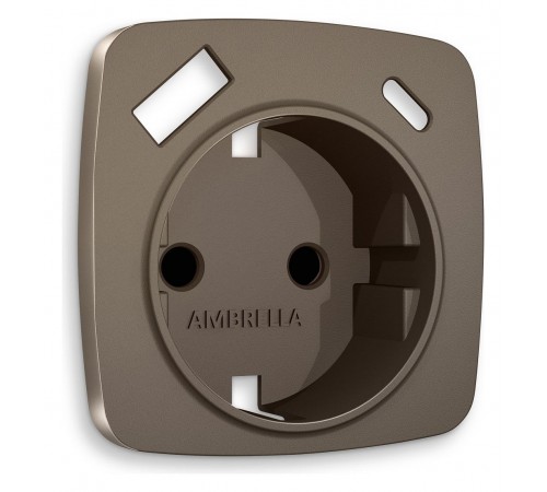 Накладка для розетки с заземлением и со шторками и 2хUSB type A и C Ambrella Volt OP6400 Quant