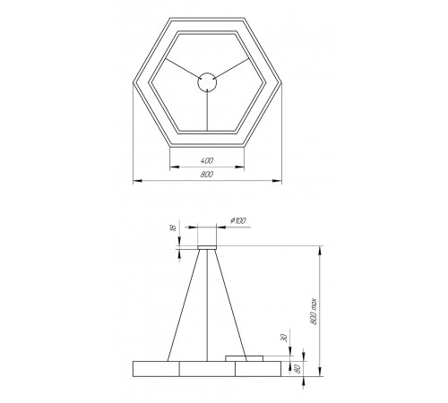 Подвесной светильник Эра Б0050556 Hexagon