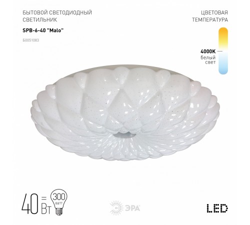 Накладной светильник Эра SPB-6-40 Malo Классик