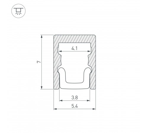 Профиль накладной Arlight 036399 ARH-KANT