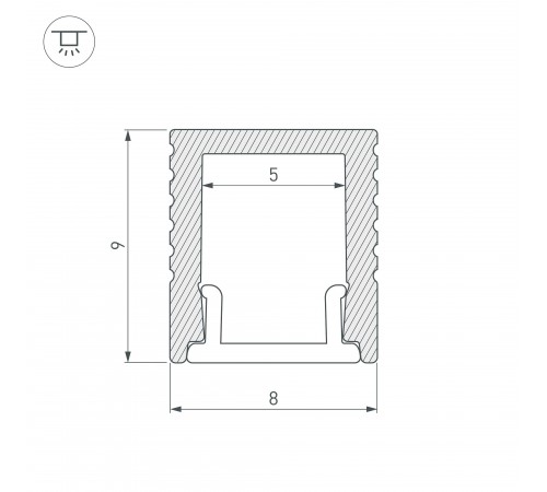 Профиль накладной Arlight 030514 SL-MINI