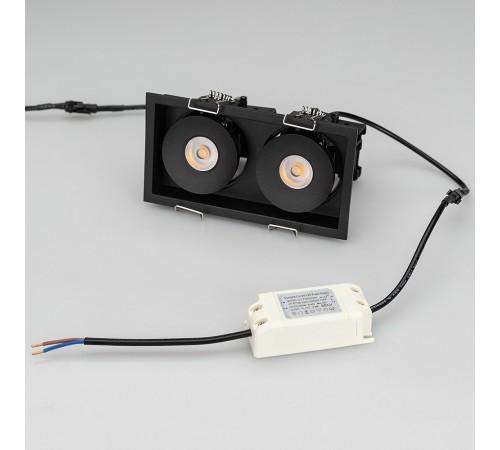 Встраиваемый светильник Arlight 028151 CL-SIMPLE-S148x80-2x9W Warm3000 (BK, 45 deg)