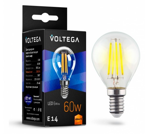 Лампа светодиодная Voltega 7021 Globe 6W