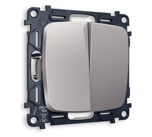 Выключатель двухклавишный без рамки Ambrella Volt MO503010 Quant